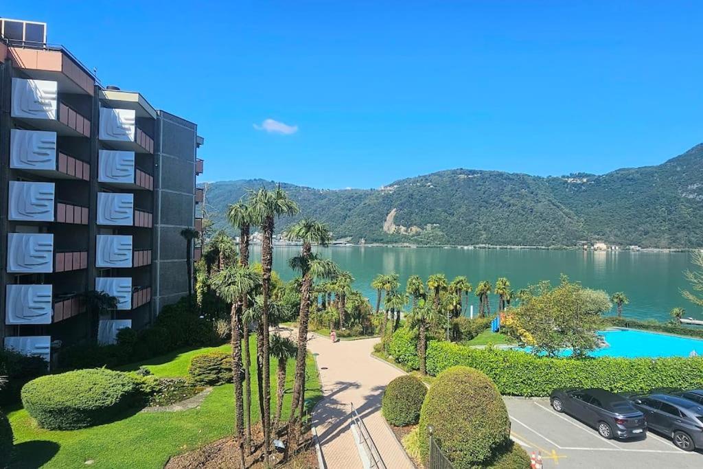 Idyllische Ferienwohnung In Bissone Kültér fotó