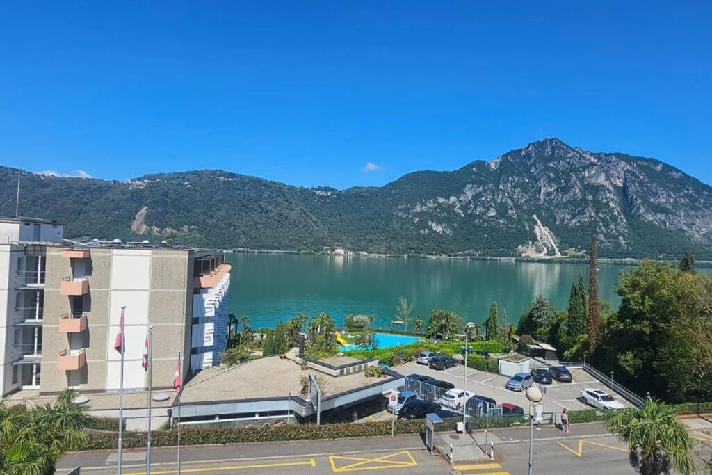 Idyllische Ferienwohnung In Bissone Kültér fotó